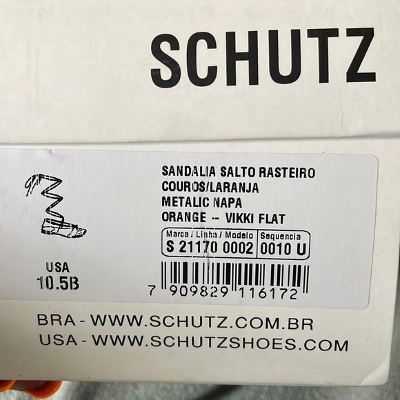 Schutz Vikki flat. Metallic orange - Picture 2 of 4